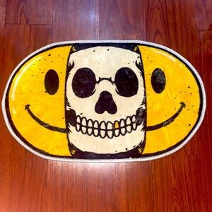 Smiley Skull Door Mat Floor Rug